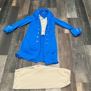 California Costumes Blue and Cream Revolutionary Coat Set